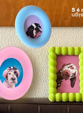 Sénti《Fuzzy Block 》艺术毛绒相框ins桌面摆件家居装饰装裱6寸