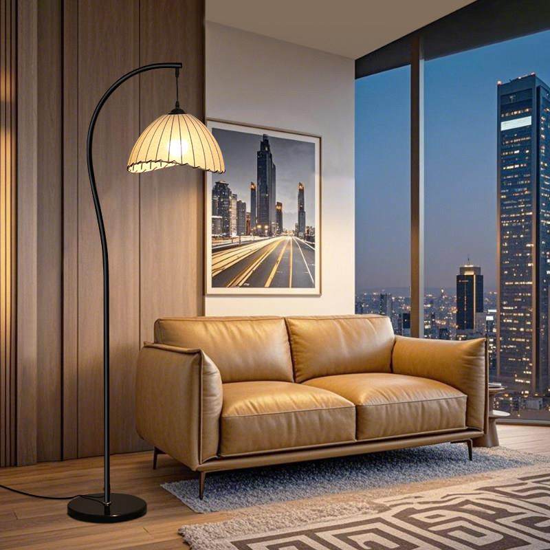 客厅落地灯沙发旁边高级感法式覆古卧室床头钓鱼灯温馨气氛灯具