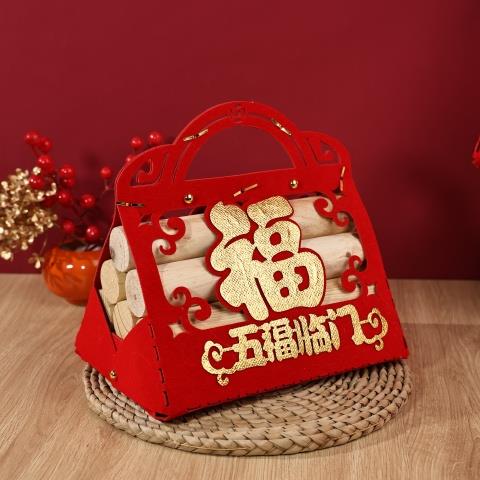 乔迁之喜装饰财源滚滚柴火木材摆件新房入宅仪式用品新居搬家布置