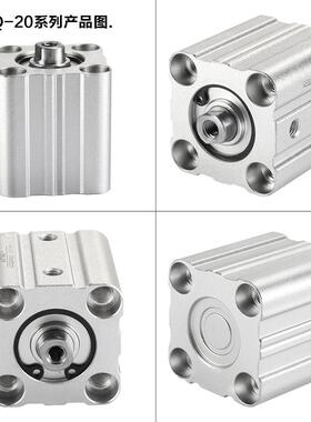 亚德客薄型气缸ACQ12/16/20/25/32/40/50/63*5x10x15x20x30x60S