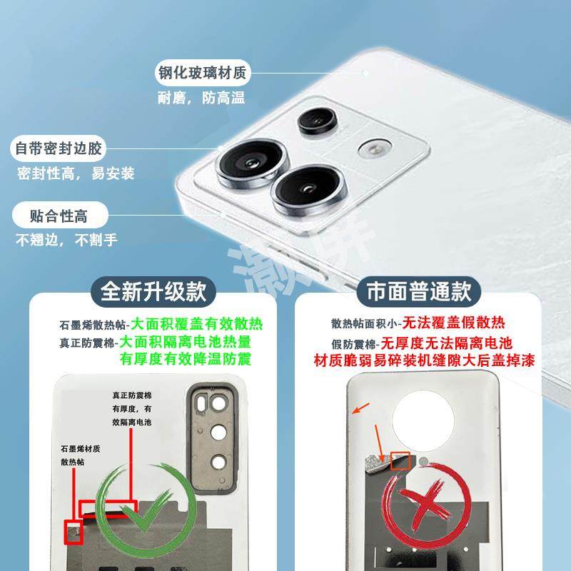 适用IQOO NEO6后盖玻璃iqooneo6手机电池盖后屏外壳背屏幕带镜面