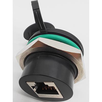 RJ45以太网转接头防水网线对接连接器航插网口母座同MSDD90401S