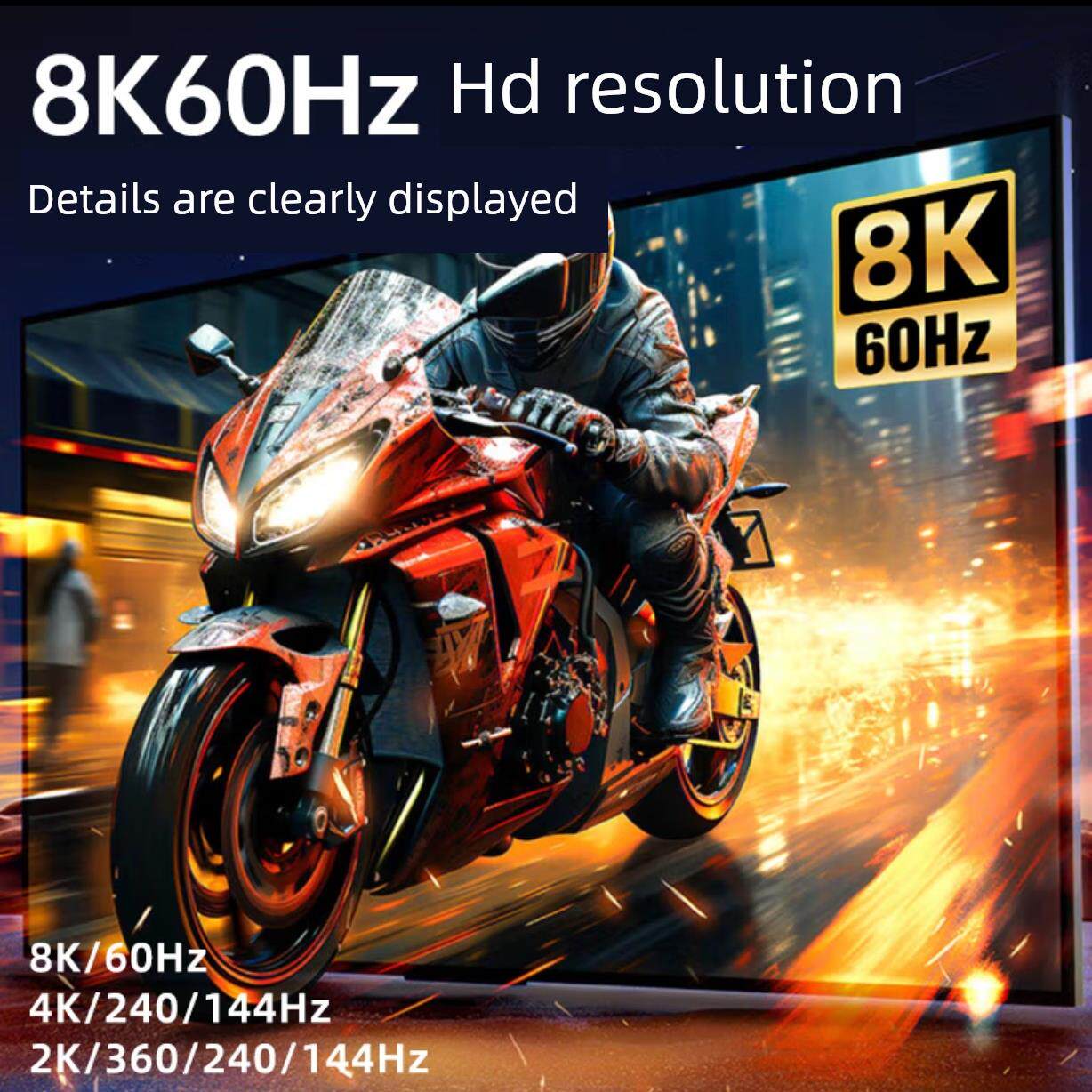 毕亚兹 主动式Mini DP转HDMI转换器2.1线8K60/4K120Hz高清视频线