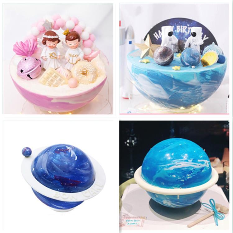 网红敲敲乐星球蛋糕巧克力空心圆球模具塑料开合圆球挂件烘焙装饰