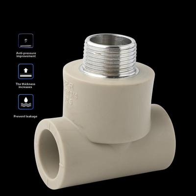 ppr水管配件大全接头4分20三通外丝弯头25内丝直接变径热熔管件灰