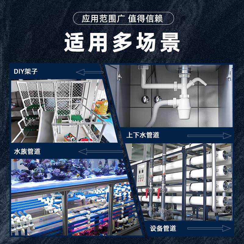 PVC弯头90度鱼缸管件给水110弯头UPVC加厚直角弯4分6分1寸32 40mm