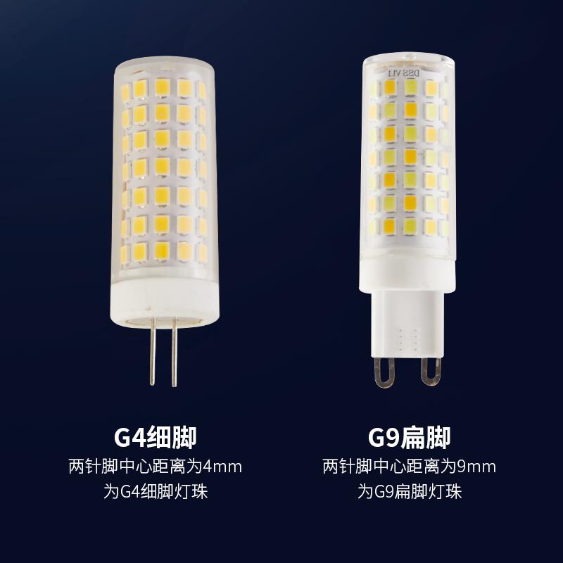g4led灯珠220v超高亮12VG9插泡插脚卤素12W三色变光小灯泡9瓦宽压