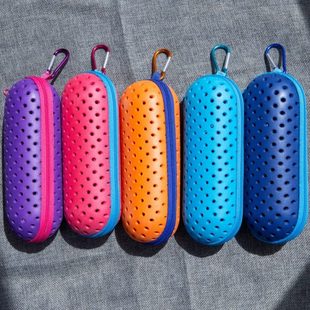 备圆镂空收纳盒盒泳镜透气孔盒镜泳镜孔盒 EVA硅胶游泳眼镜游泳装