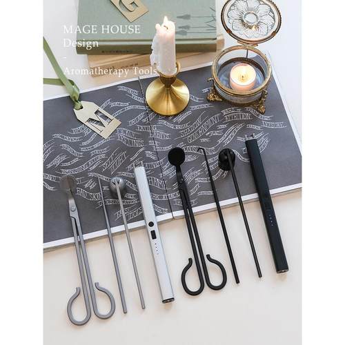 采购产品新的香味蜡烛工具集，蜡烛灯芯挂钩，点火器，蜡烛灭火器