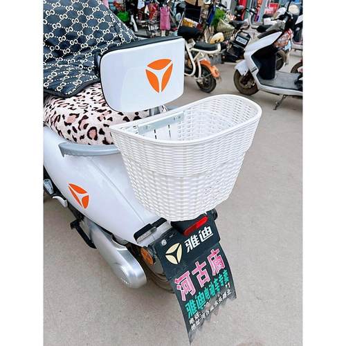 电动车后置车筐电动摩托车后尾挂篮加大车篓后用靠背菜篮后尾箱