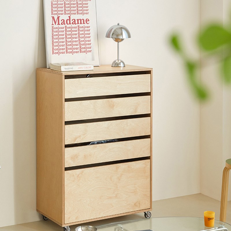 中古实木桦木海洋板n五斗柜餐边柜现代简约沙发边柜卧室床头收纳