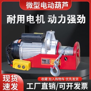 修升降机 微型电动葫芦220v小型吊机微电家用起重小型提升机建筑装