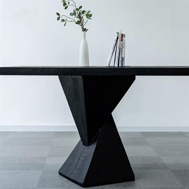 实木大板桌脚支架实木墩子岛台桌腿松木吧台侘寂中式茶桌脚边角几