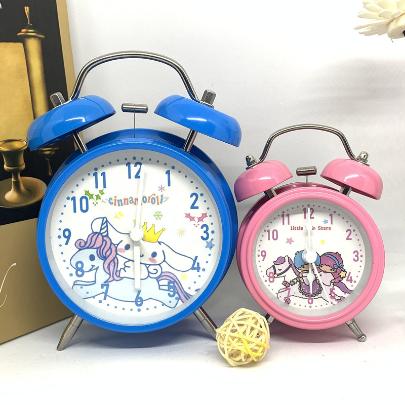 新款闹钟学生用三鹂鸥卡通男女儿童超大声计时器闹钟两用静音钟表