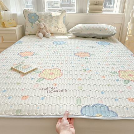 2024新款夏季冰丝乳胶凉席三件套1.35学生宿舍空调席子可水洗2.0m