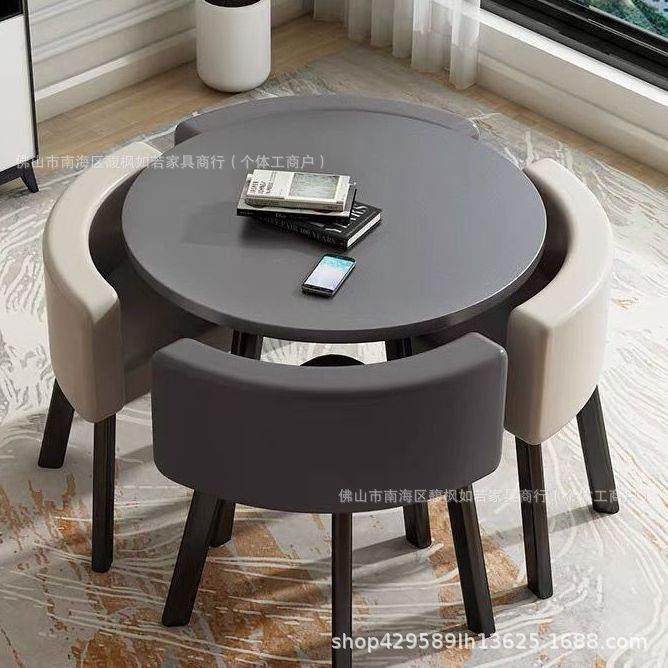 简约办公谈判洽谈桌椅组合创意会客奶茶店铺休闲接待小圆桌子餐桌,3C数码配件,USB灯,淘宝优惠券,粉丝福利购,淘宝优惠卷