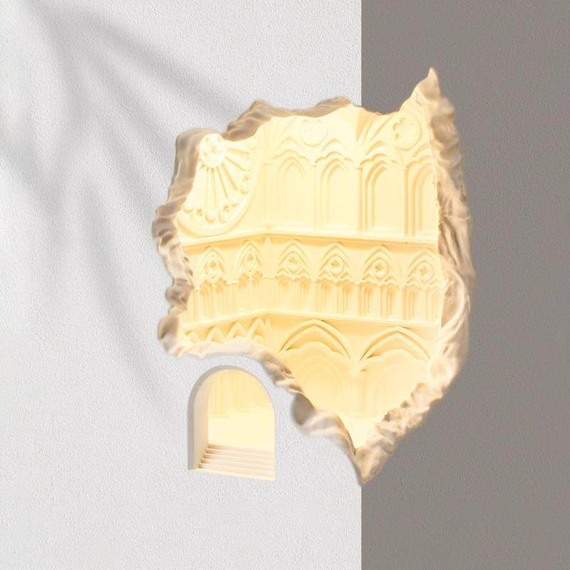 嵌入式石膏转角壁灯北欧客厅过道夜灯墙角石膏灯艺术壁灯