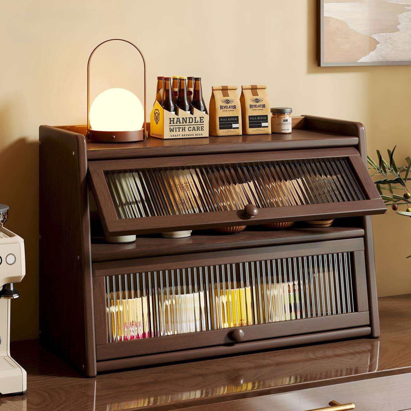 桌面储物柜置物架防尘收纳柜家用客厅厨房台面杯架餐具碗碟整理架,3C数码配件,USB灯,淘宝优惠券,粉丝福利购,淘宝优惠卷