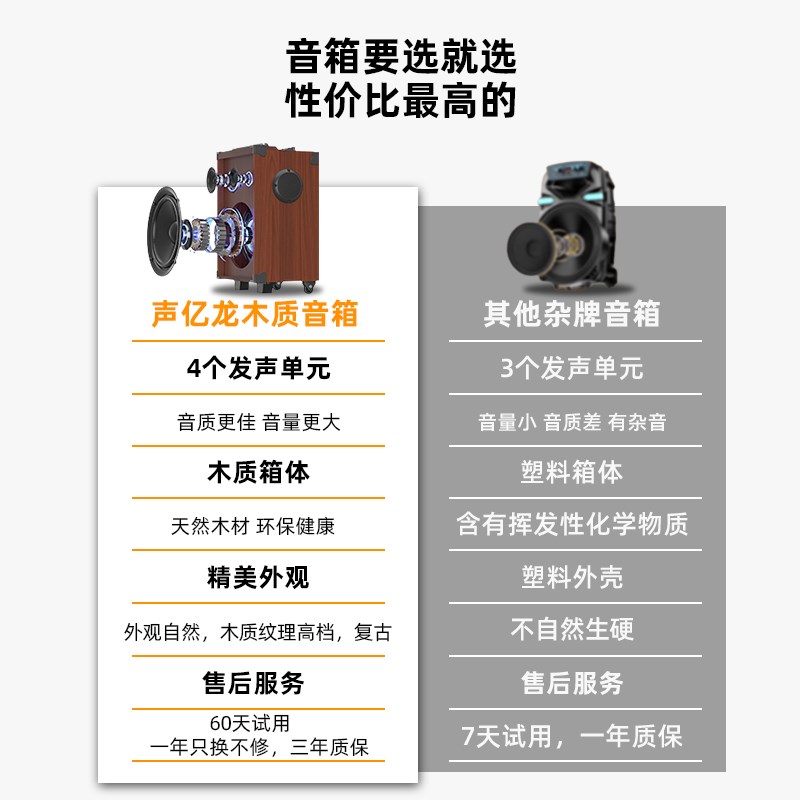 广场舞音响2025新款户外k歌大功率拉杆音箱蓝牙大音量