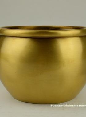 纯铜缸摆件黄铜铸造工艺品怀旧缸铜缸小号黄色钱罐坛铜包邮