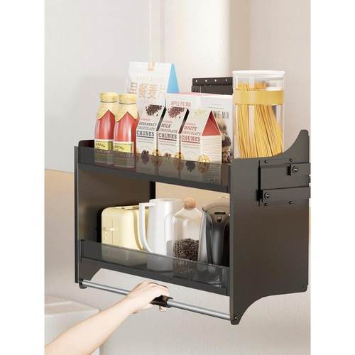 帝厨家厨房吊柜升降拉篮橱柜上下缓冲开门式调料调味篮下拉式厨柜