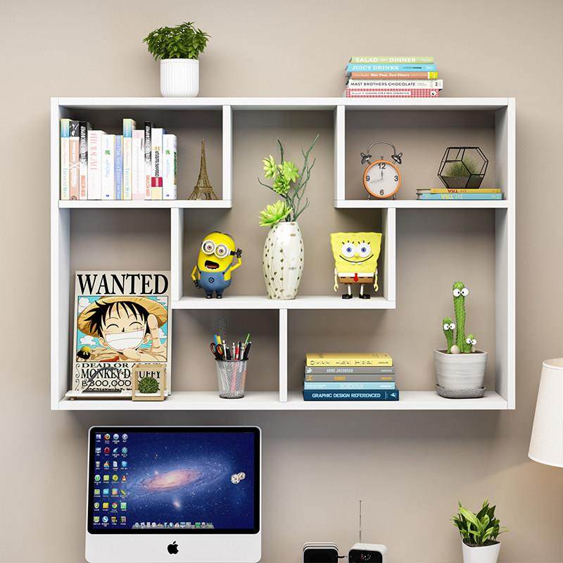 书架墙上置物架壁挂吊柜墙面装饰架壁柜卧室格子收纳简约现代酒架,住宅家具,搁板/置物架/家用陈列架,淘宝优惠券,粉丝福利购,淘宝优惠卷