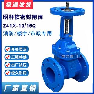 Z41X-10/16明杆弹性座封闸阀 软密封闸阀DN50 65 80 100 150 200