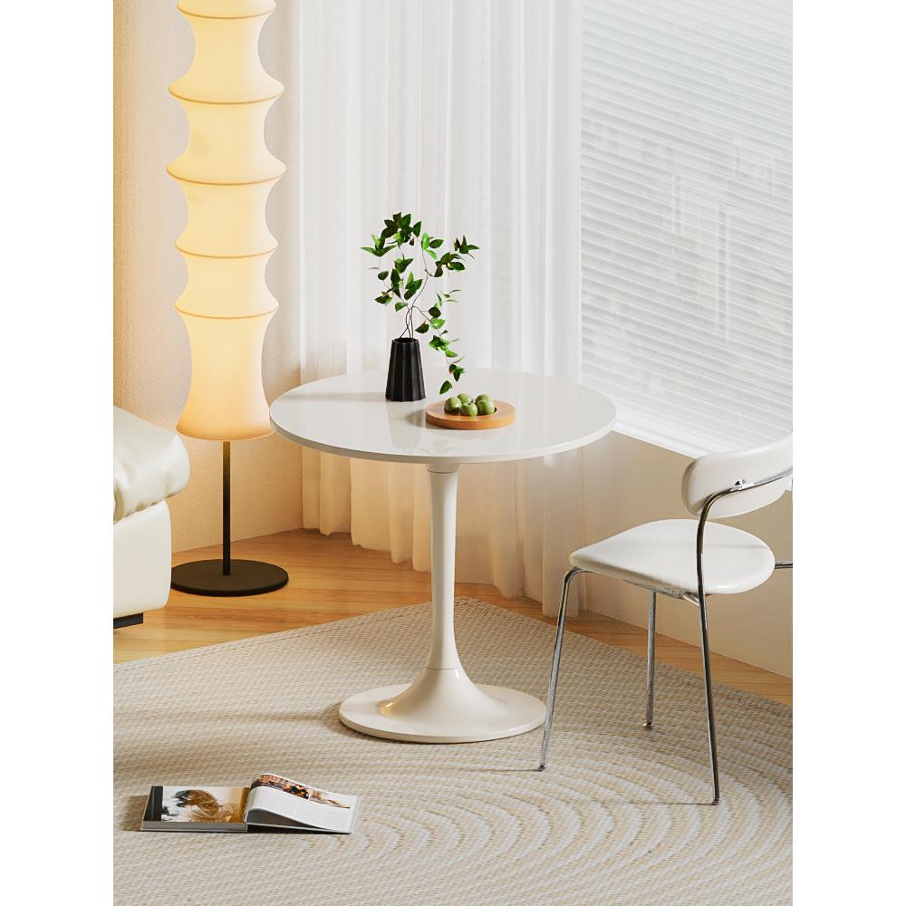 小桌子简约沙发边几阳台可移动茶几郁金香小圆桌子奶茶咖啡店餐桌