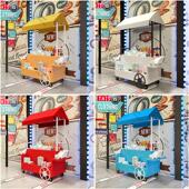 商场促销 台展示架移动摊位车超市铁艺售货车户外花车摆摊小推车