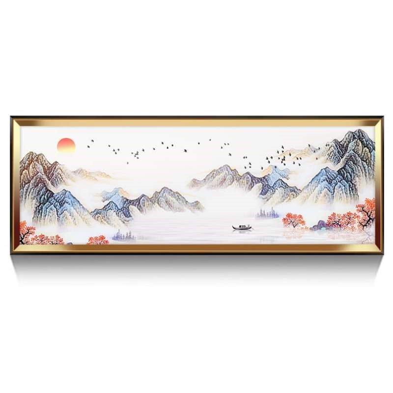 五牛画壁画装饰画图中式背景墙轻奢新挂画油画布沙发卧室餐厅客厅图片