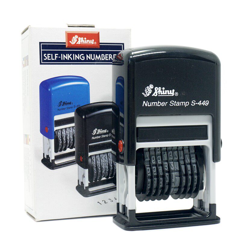 新力S-409S-449自动回墨数字印章6位9位编号章生产日期印章可调