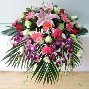杭州鲜花签到讲台桌花会议用花商务台花专送滨江萧山演讲台鲜花