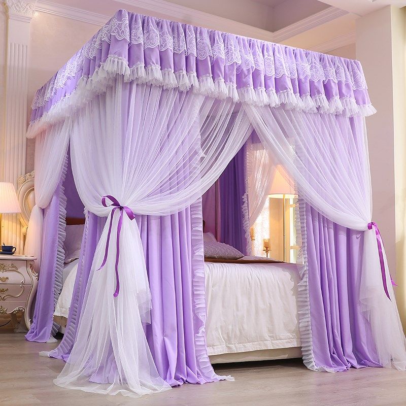 蚊帐三开门落地式家用卧室床幔2024新款高级宫廷支架加粗加厚纹账,床上用品,蚊帐,淘宝优惠券,粉丝福利购,淘宝优惠卷
