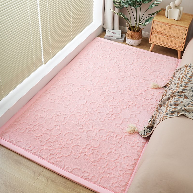 冬天加厚地毯卧室床边毯女孩房间床前宝宝防摔地垫打地铺地上坐垫