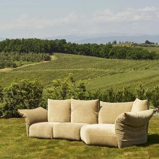 意式极简花瓣沙发原版纯全钢架异形沙发布艺沙发大坪数2025年新款