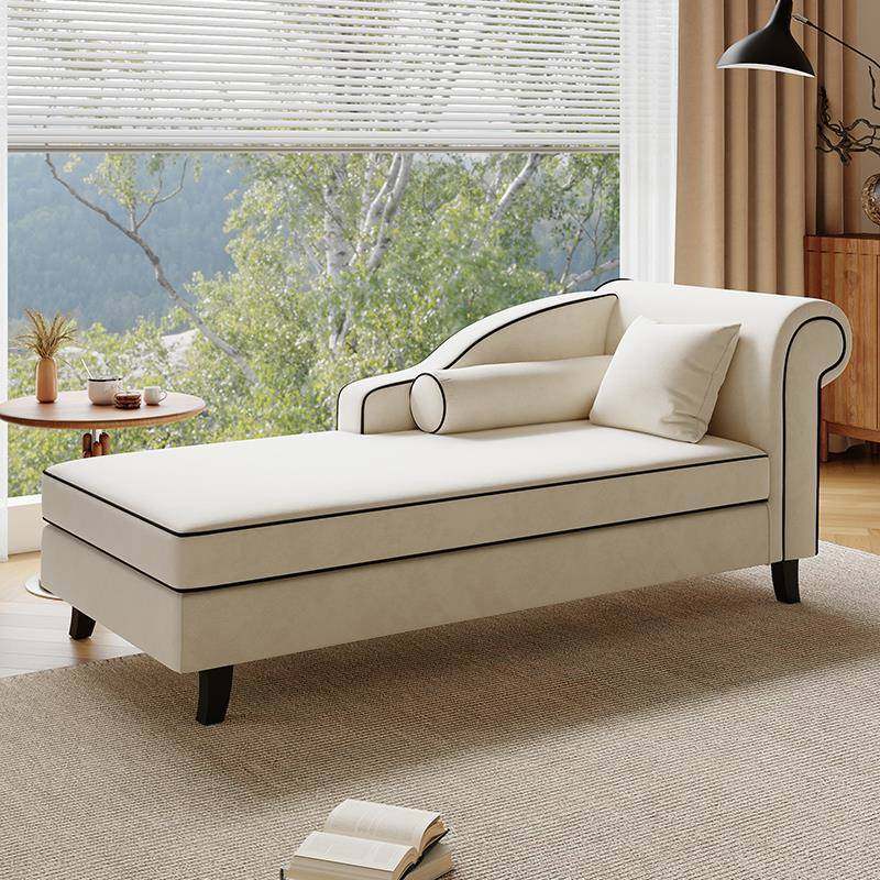 政府补贴琦涵覆古风绒布美式贵妃单人躺椅客厅酒店民宿阳台贵妃榻