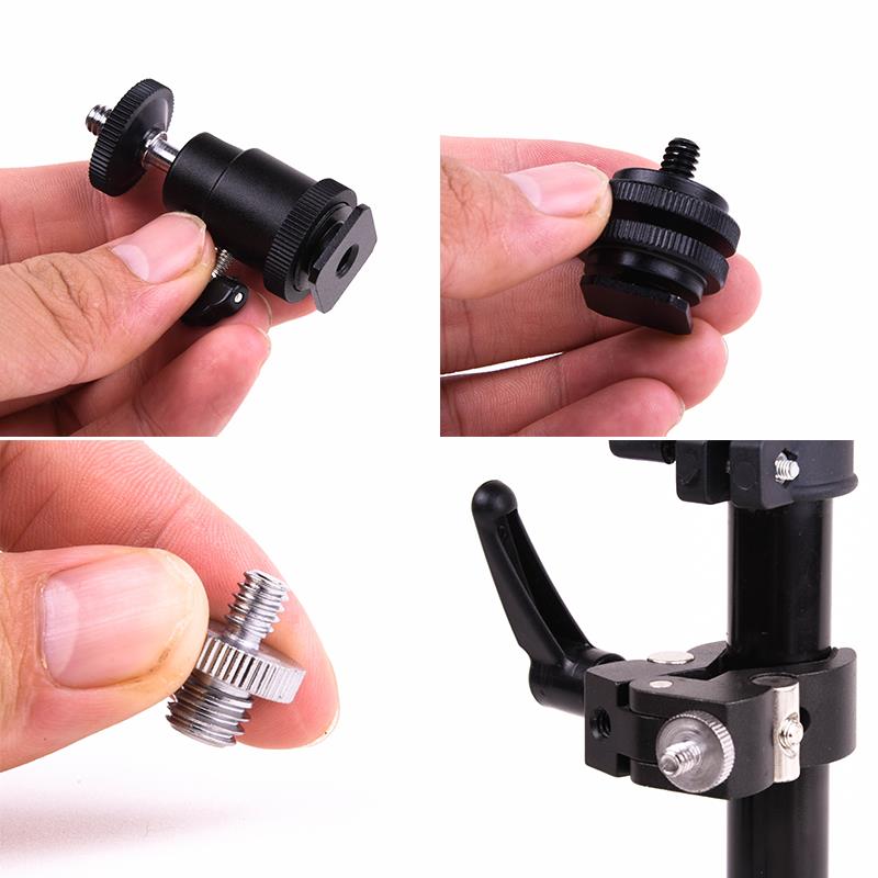 1/4转接云台热靴底座3/8螺母万向球头摄影支架转接头球形手机云台