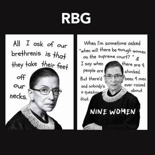 金斯伯格RBG贴纸海报/女权桌面贴纸宿舍卧室房间装饰画考研礼物