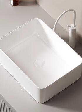 忠越方形台上盆洗手盆单盆阳台陶瓷洗脸盆小尺寸家用洗漱面盆台盆