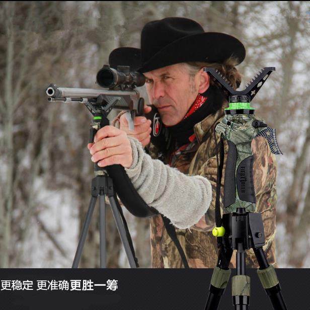 照相射击支架彩铝合金超坚固狩猎升降锁定三脚架摄影观鸟摄像装备