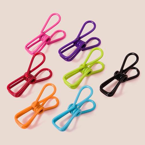 可开票钢丝夹子可爱彩色小夹子幼儿园教室照片挂墙装饰便签麻绳夹