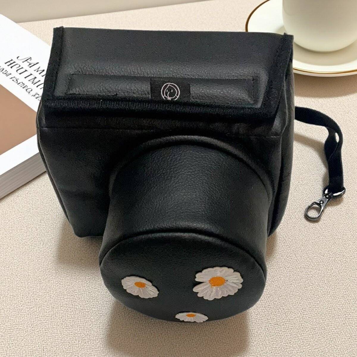 黑皮革适用XT50A6400防震ZEV10加厚A7M2定制xm5数码包R50相机套z5