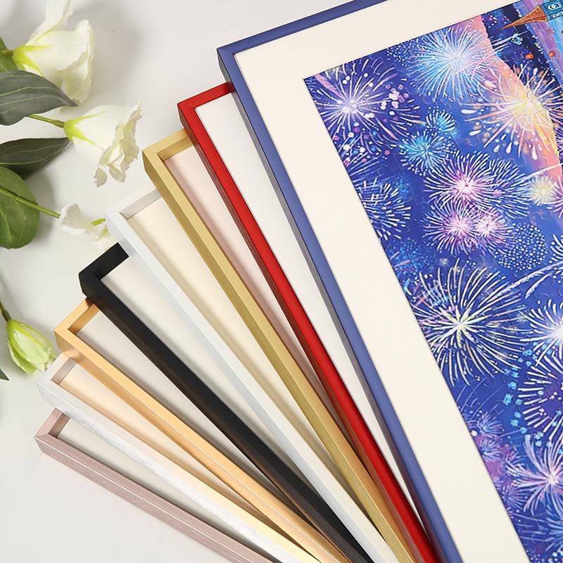 铝合金拼图框裱画框1000片500片70*50*75 一千块金属相框挂墙定制