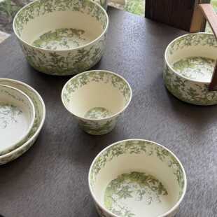 ClayCO高颜值中古风铃兰花陶瓷餐具家用米饭碗汤面碗菜盘子鱼盘