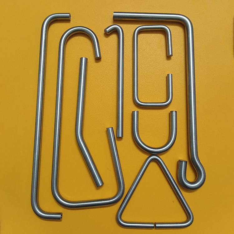 201 304不锈钢实心棒折弯加工黄铜棒圆钢打孔钢丝折弯U型成型加工