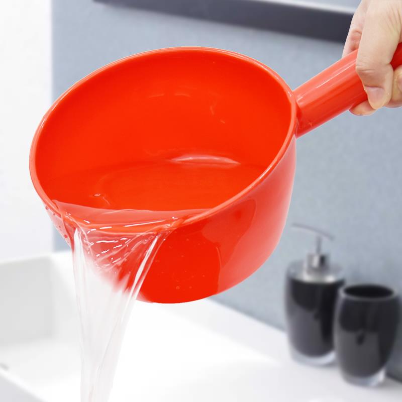PE低压特厚珠江熟胶红色大号水勺水瓢塑料舀水壳耐酸碱摔不烂加厚