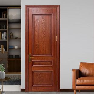 新中式木门全屋定制实木门胡桃木原木门室内门烤漆门卧室别墅房门