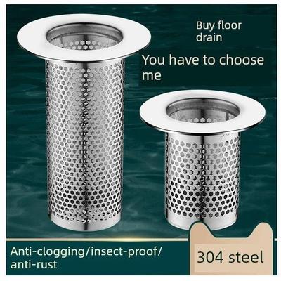 不锈钢毛地漏过滤盆下水管浴室洗脸盆防堵防虫网罩