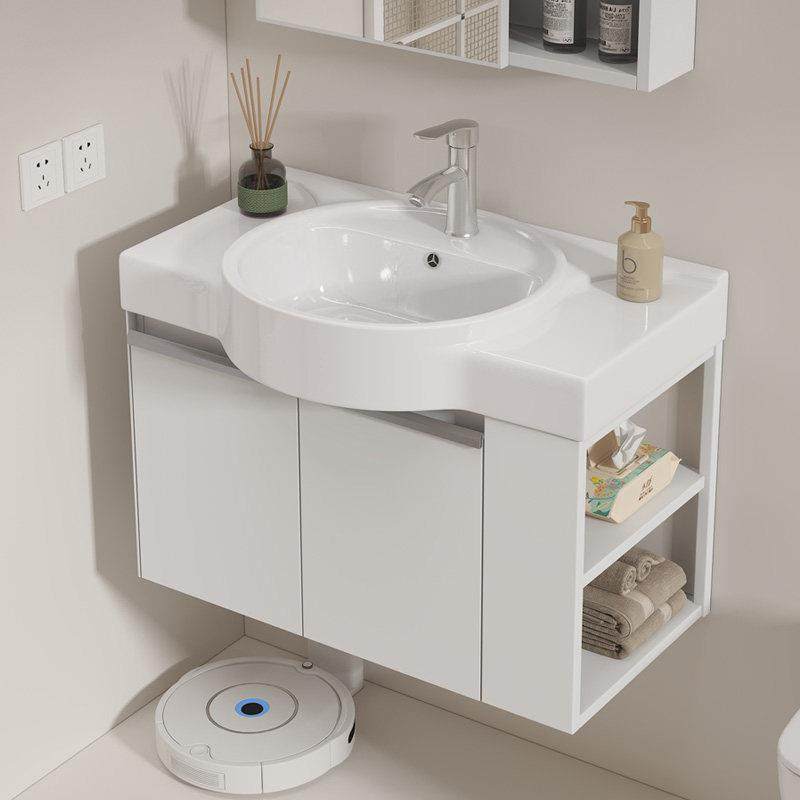 小户型洗手盆阳台挂墙式洗脸盆浴室柜组合陶瓷卫生间简约洗漱台池