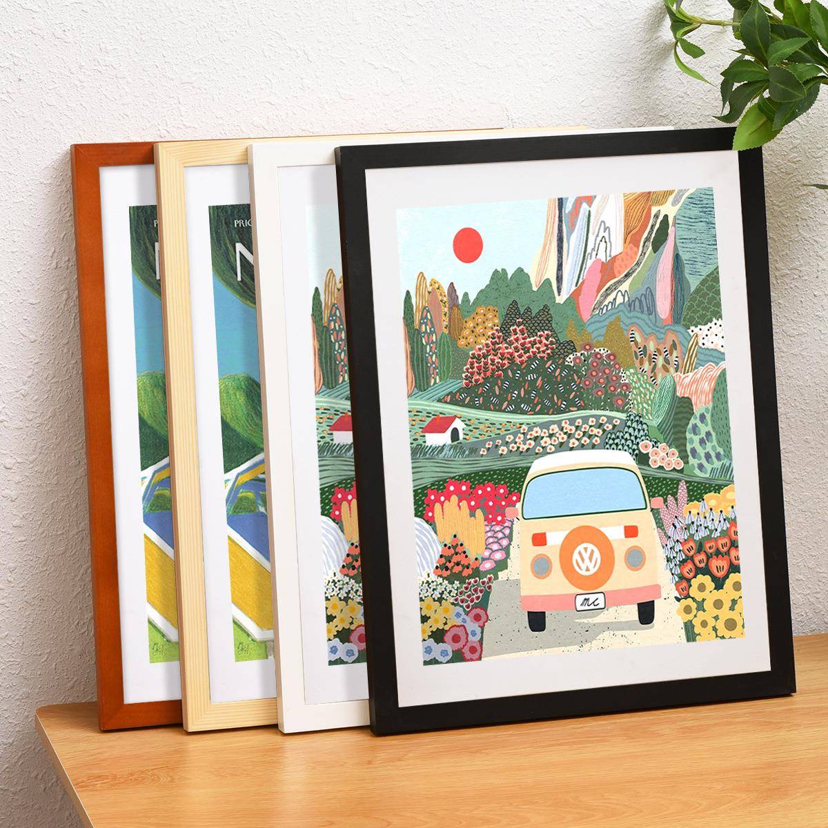 实木拼图框1000件500件300件装饰框墙挂存储拼图框简单而现代